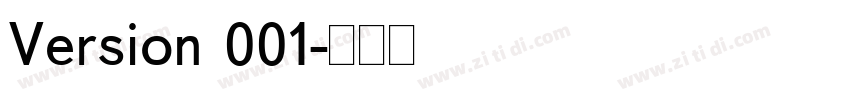 Version 001字体转换